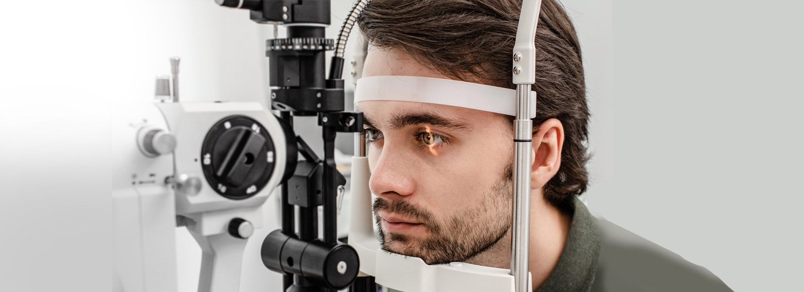 young man during eye exam in Lakewood Hills